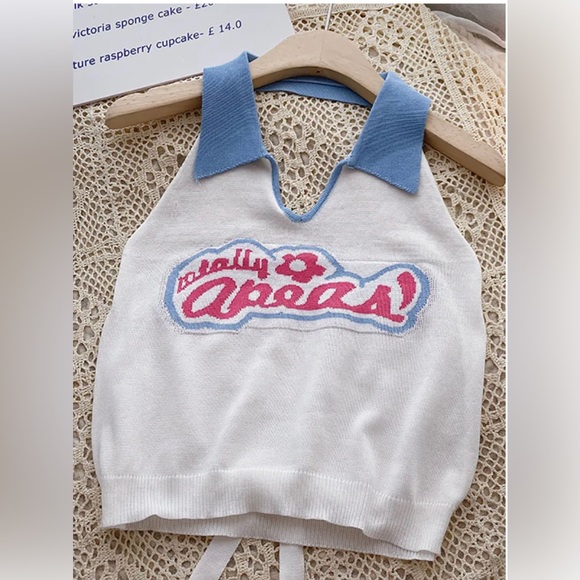 Collared halter top - Picture 1 of 2